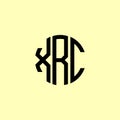 Creative Rounded Initial Letters XRC Logo Royalty Free Stock Photo