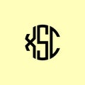Creative Rounded Initial Letters XSC Logo Royalty Free Stock Photo