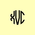 Creative Rounded Initial Letters XVC Logo Royalty Free Stock Photo
