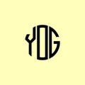 Creative Rounded Initial Letters YOG Logo