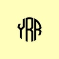 Creative Rounded Initial Letters YRR Logo Royalty Free Stock Photo