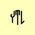 Creative Rounded Initial Letters YTL Logo Royalty Free Stock Photo