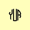 Creative Rounded Initial Letters YUR Logo Royalty Free Stock Photo