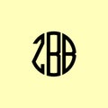 Creative Rounded Initial Letters ZBB Logo Royalty Free Stock Photo