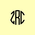 Creative Rounded Initial Letters ZRC Logo Royalty Free Stock Photo