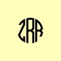Creative Rounded Initial Letters ZRR Logo Royalty Free Stock Photo