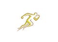 Creative Running Person Body Logo