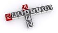 Creative safe word on white Royalty Free Stock Photo