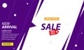 Creative Sale Banner with Purple and White Background