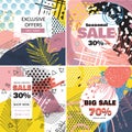 Creative Sale banners with discount offer