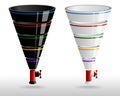 Creative sales funnels set Royalty Free Stock Photo