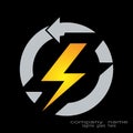 Creative sample design arrow energy logo Royalty Free Stock Photo