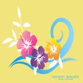 Creative sample design flower background Royalty Free Stock Photo