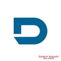 D letter logo design Royalty Free Stock Photo