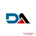 DA letter logo design Royalty Free Stock Photo