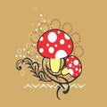 Creative sample design mushrooms background