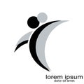 Creative sample design people logo vector Royalty Free Stock Photo