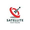 Creative Satellite Logo Design Vector Art Logo Royalty Free Stock Photo