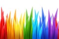 Creative seamless border pattern of bright grass of rainbow colors Royalty Free Stock Photo