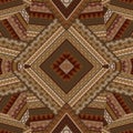 Creative seamless patchwork pattern with african motifs