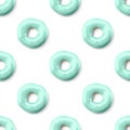 Creative seamless pattern donuts isolated on light background. Collection of colorful donuts. Seamless texture glazed donuts.