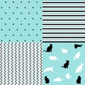 Creative seamless patterns and prints set