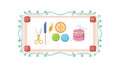 Creative Sewing Supplies Kit Vector, DIY Crafting Essentials, vector design Generative AI Royalty Free Stock Photo