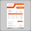 Creative shapes business invoice template in eps