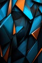 creative sharp triangle background, geometry design pattern, abstract geometric futuristic wallpaper, in style of blue Royalty Free Stock Photo