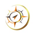 Creative Shinny Star Compass Logo Vector Concept Design Template