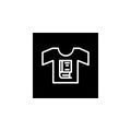 Creative shirt icon. Online learning icon. Perfect for application, web, logo and presentation template. Icon design line inverted