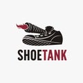 Creative shoe tank logo icon vector