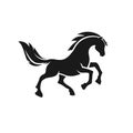 silhouette running horse vector Royalty Free Stock Photo