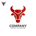 Creative simple Bull head vector color logo