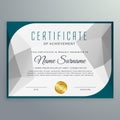 Creative simple certificate design template with abstract shape