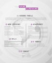 Creative simple cv template wtih polygonal world map background.