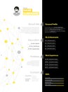 Creative simple cv template with yellow