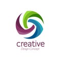Creative simple design windmill logo