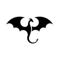 Dragons silhouette logo Royalty Free Stock Photo