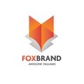 Simple fox head logo Royalty Free Stock Photo