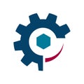 Creative simple gear logo design. gear and cogs vector Royalty Free Stock Photo