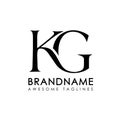 Simple initial letters KG logo