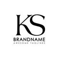 Simple initial letters KS logo