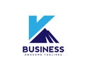letter K with mountain logo Royalty Free Stock Photo