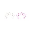 Creative Simple Lotus Grey Pink Vector Logo