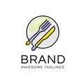 Creative simple restaurant or food logo