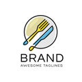 Creative simple restaurant or food logo