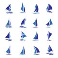 Creative and simple Sailing boat logo vector Royalty Free Stock Photo