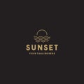 Creative simple sunset logo design