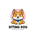 Creative Sitting Cartoon Doge Shiba Inu